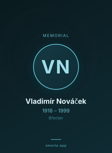 Memorial portrait of Vladimír Nováček