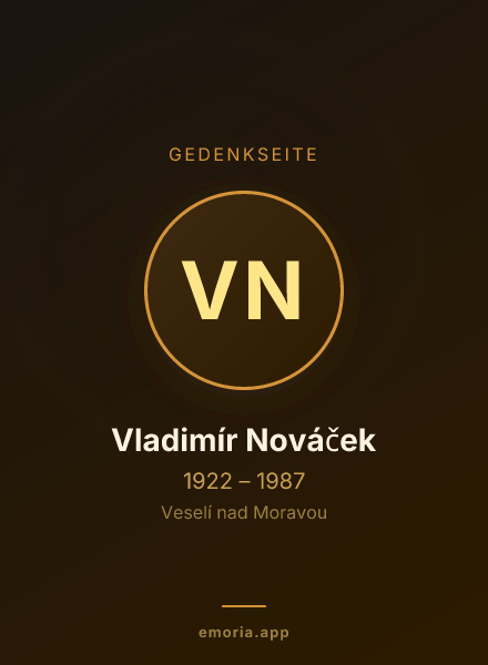 Gedenkportrait von Vladimír Nováček