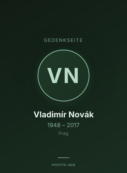 Gedenkportrait von Vladimír Novák