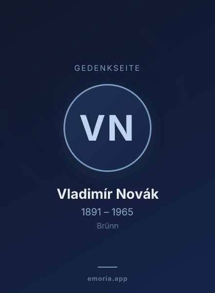 Gedenkportrait von Vladimír Novák