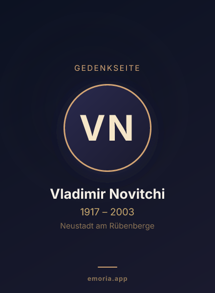 Gedenkportrait von Vladimir Novitchi
