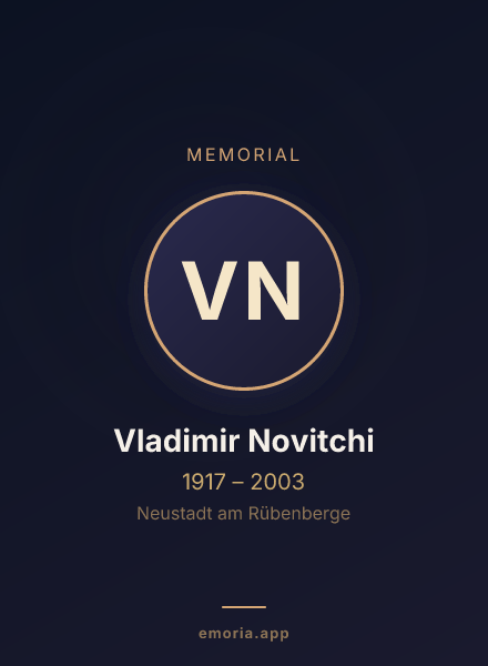Memorial portrait of Vladimir Novitchi