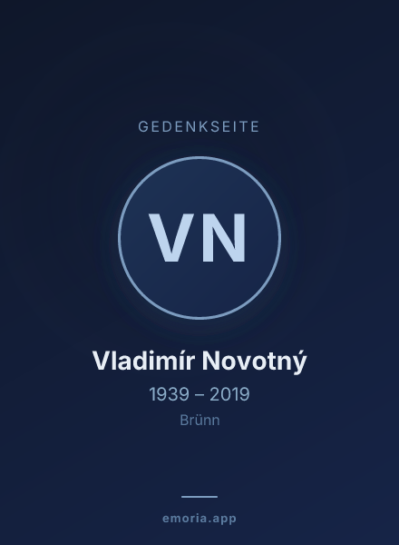 Gedenkportrait von Vladimír Novotný
