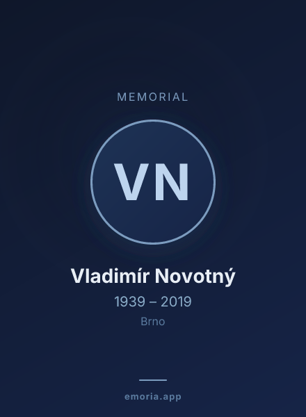 Memorial portrait of Vladimír Novotný