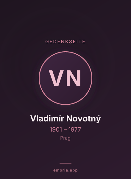Gedenkportrait von Vladimír Novotný