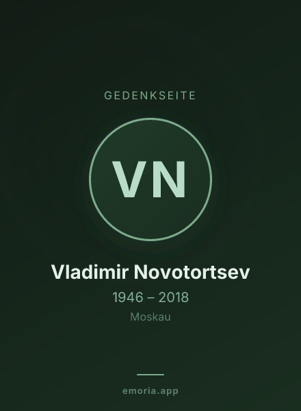 Gedenkportrait von Vladimir Novotortsev