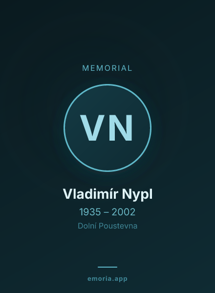 Memorial portrait of Vladimír Nypl