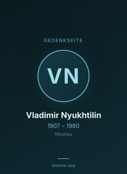 Gedenkportrait von Vladimir Nyukhtilin