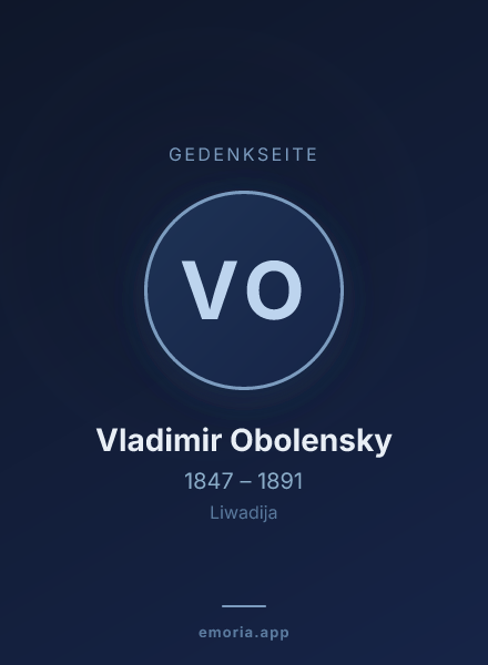 Gedenkportrait von Vladimir Obolensky