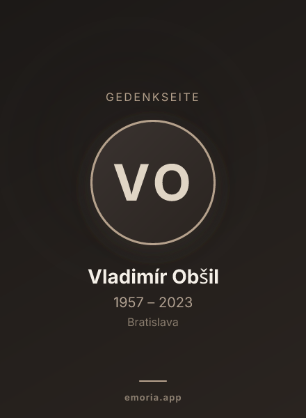 Gedenkportrait von Vladimír Obšil