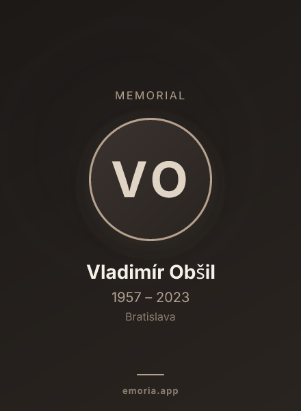 Memorial portrait of Vladimír Obšil
