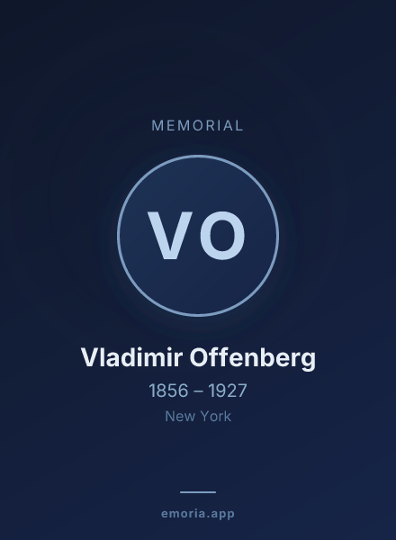 Memorial portrait of Vladimir Offenberg