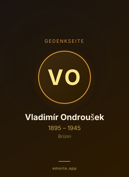 Gedenkportrait von Vladimír Ondroušek