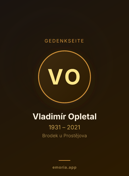 Gedenkportrait von Vladimír Opletal