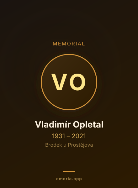 Memorial portrait of Vladimír Opletal