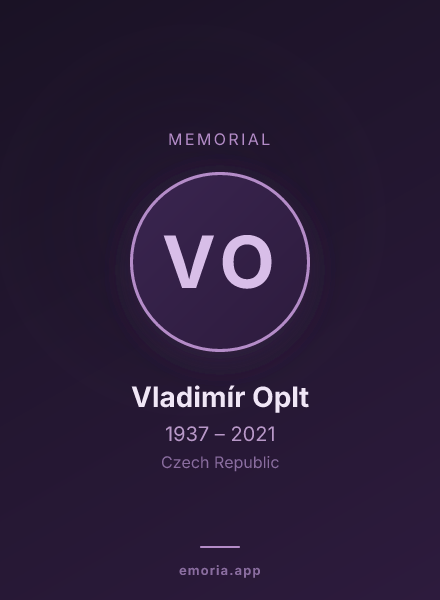 Memorial portrait of Vladimír Oplt