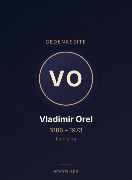 Gedenkportrait von Vladimir Orel