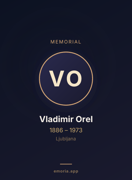 Memorial portrait of Vladimir Orel