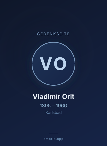 Gedenkportrait von Vladimír Orlt