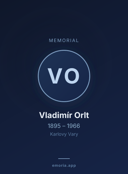 Memorial portrait of Vladimír Orlt
