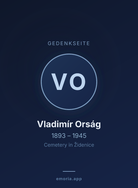 Gedenkportrait von Vladimír Orság