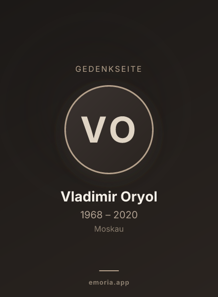 Gedenkportrait von Vladimir Oryol