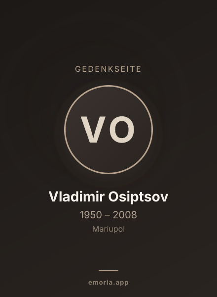 Gedenkportrait von Vladimir Osiptsov