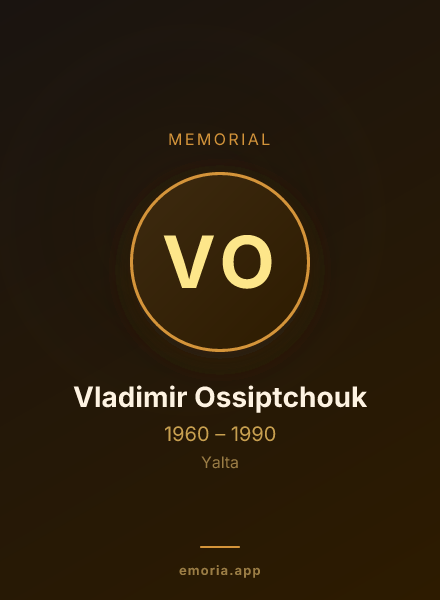 Memorial portrait of Vladimir Ossiptchouk