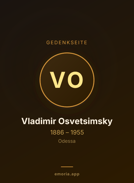 Gedenkportrait von Vladimir Osvetsimsky