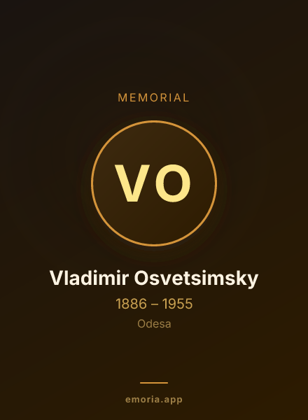 Memorial portrait of Vladimir Osvetsimsky