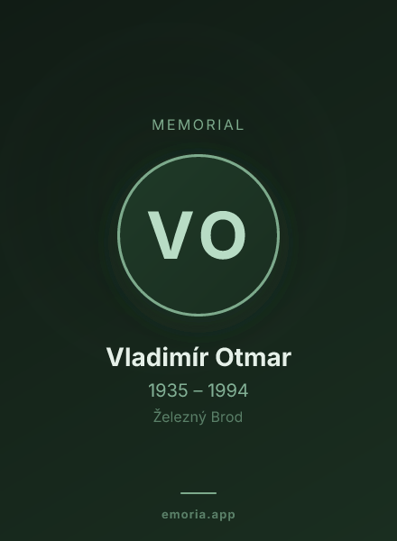 Memorial portrait of Vladimír Otmar
