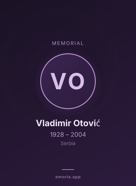 Memorial portrait of Vladimir Otović