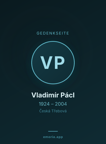 Gedenkportrait von Vladimír Pácl