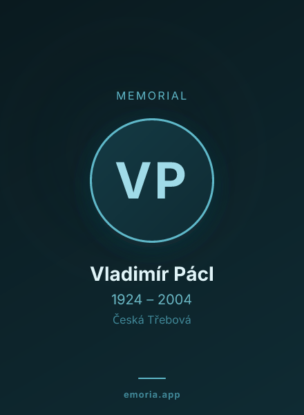 Memorial portrait of Vladimír Pácl