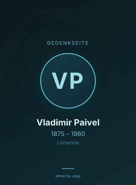 Gedenkportrait von Vladimir Paivel