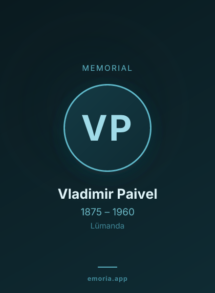 Memorial portrait of Vladimir Paivel