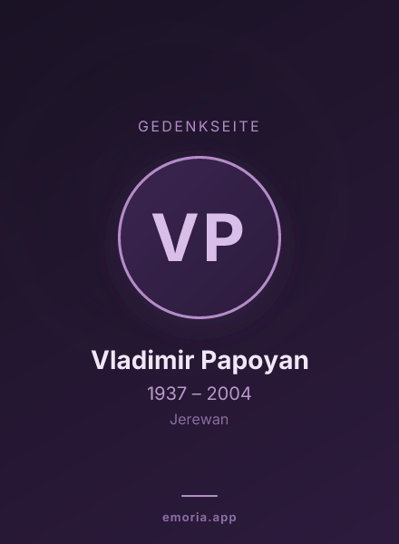 Gedenkportrait von Vladimir Papoyan