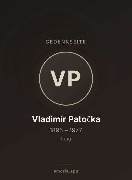 Gedenkportrait von Vladimír Patočka