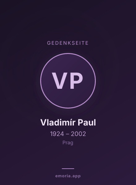 Gedenkportrait von Vladimír Paul