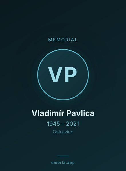 Memorial portrait of Vladimír Pavlica