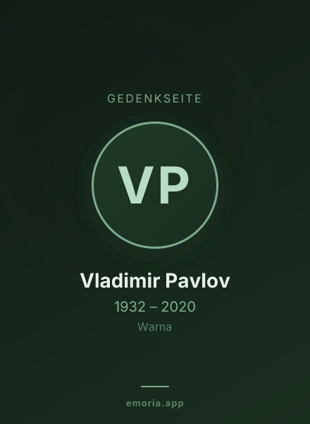 Gedenkportrait von Vladimir Pavlov