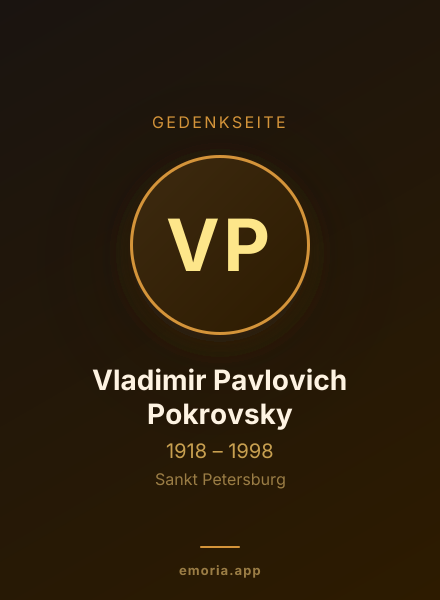 Gedenkportrait von Vladimir Pavlovich Pokrovsky