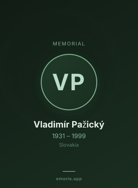 Memorial portrait of Vladimír Pažický