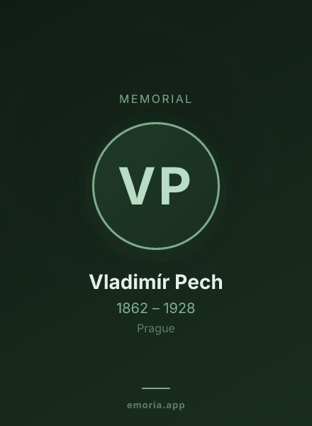 Memorial portrait of Vladimír Pech