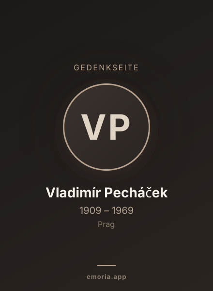 Gedenkportrait von Vladimír Pecháček