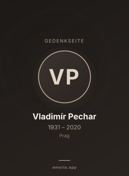 Gedenkportrait von Vladimír Pechar