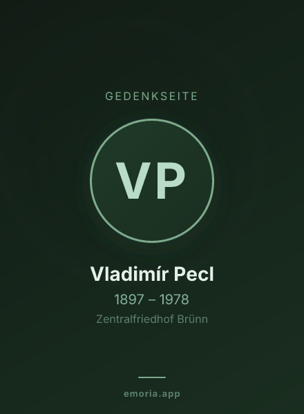 Gedenkportrait von Vladimír Pecl