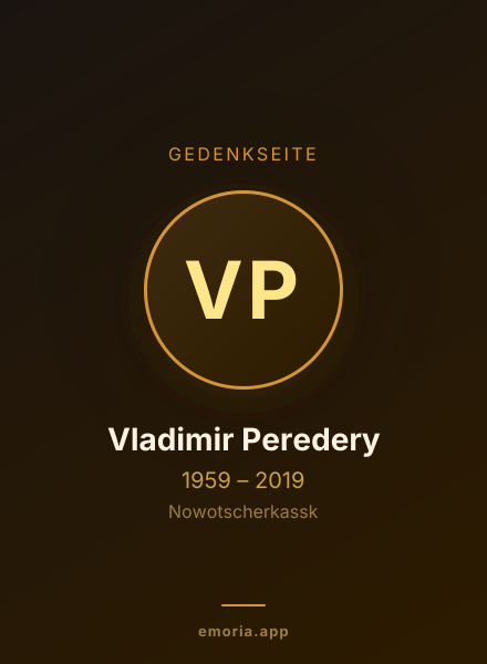 Gedenkportrait von Vladimir Peredery