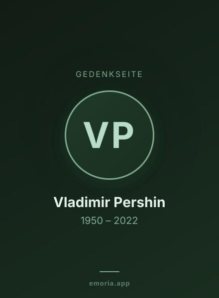 Gedenkportrait von Vladimir Pershin