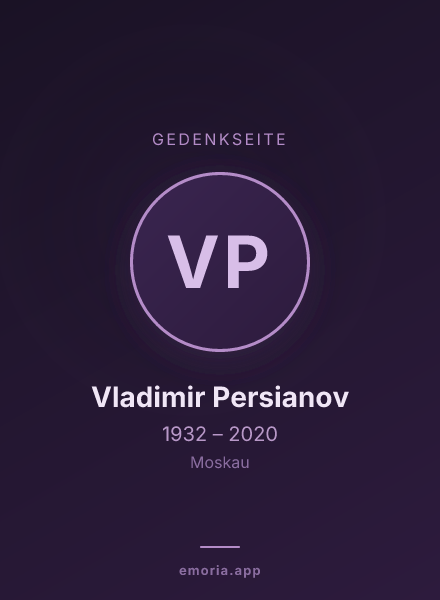 Gedenkportrait von Vladimir Persianov